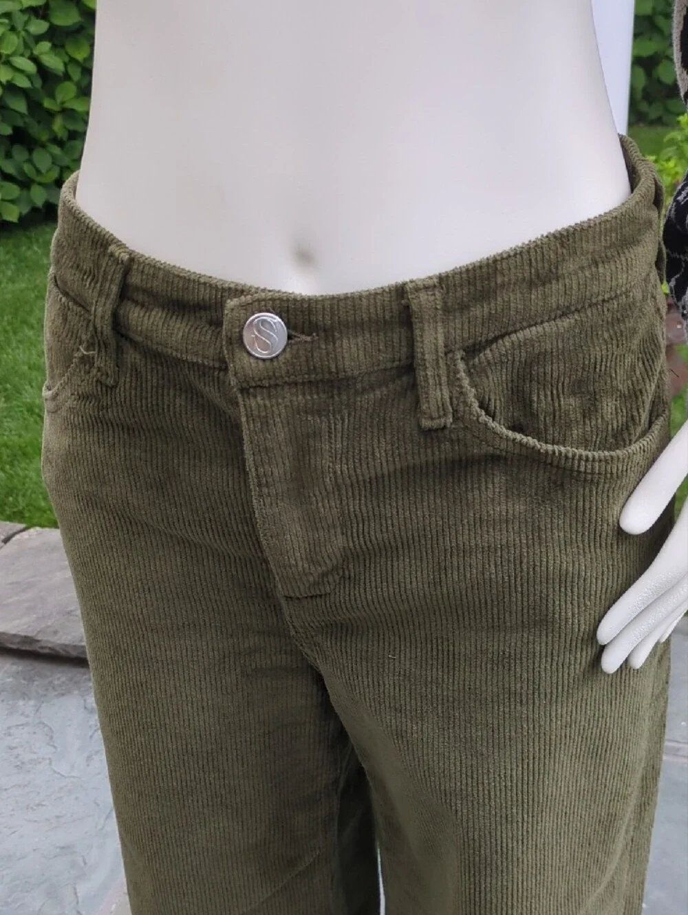 SPRWMN Olive Green Corduroy Pants